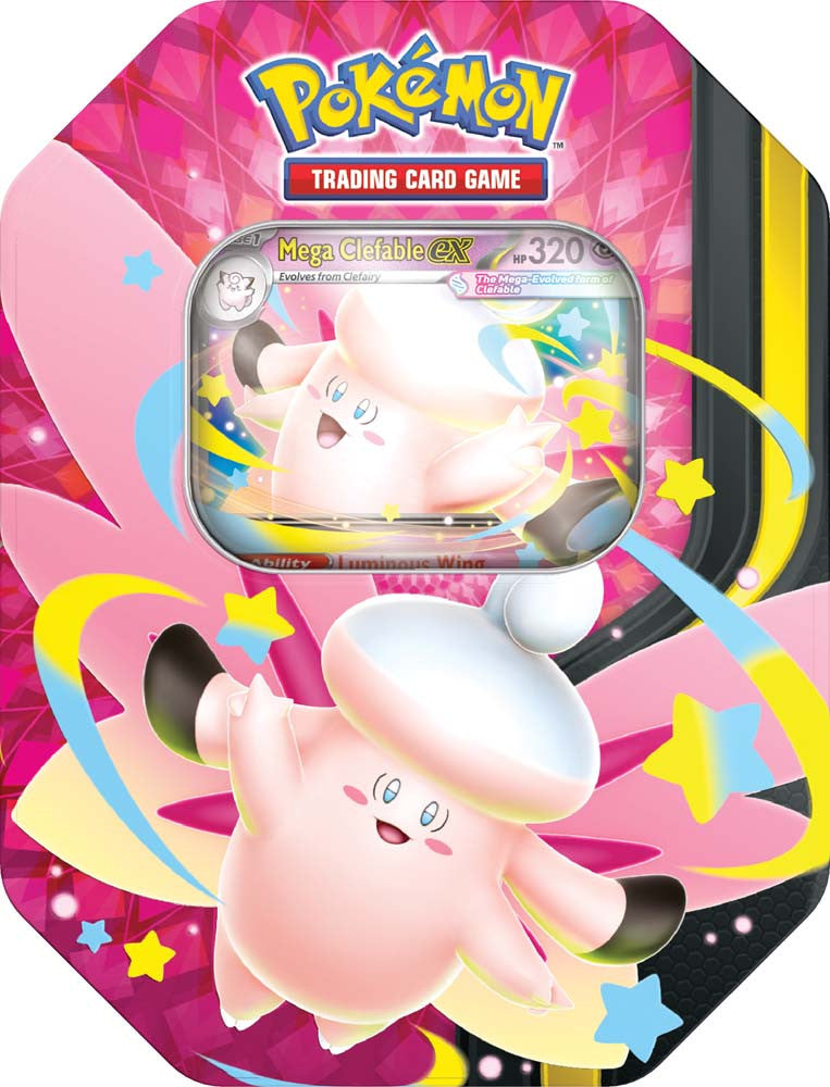 Pokemon TCG Mega Moonlight Tin | Mega Gengar ex or Mega Clefable ex