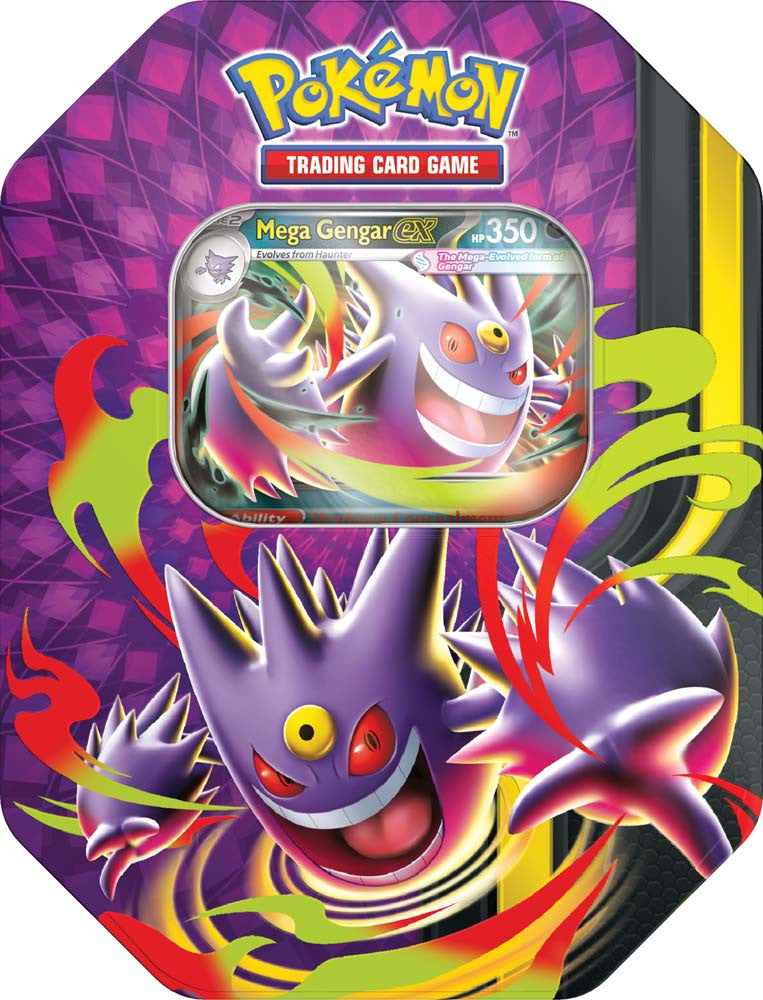 Pokemon TCG Mega Moonlight Tin | Mega Gengar ex or Mega Clefable ex