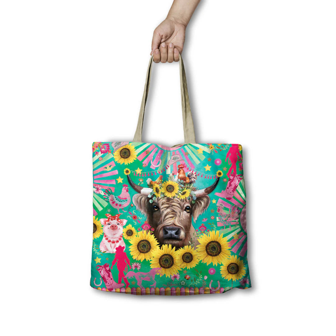 Lisa Pollock Shopping Bag | Carnival Cow