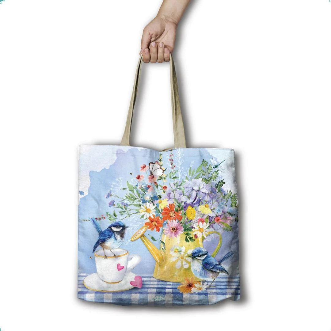 Lisa Pollock Shopping Bag | Tea Time Wrens