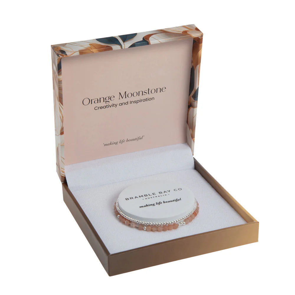 The Summer Bloom Collection Bracelet | Orange Moonstone