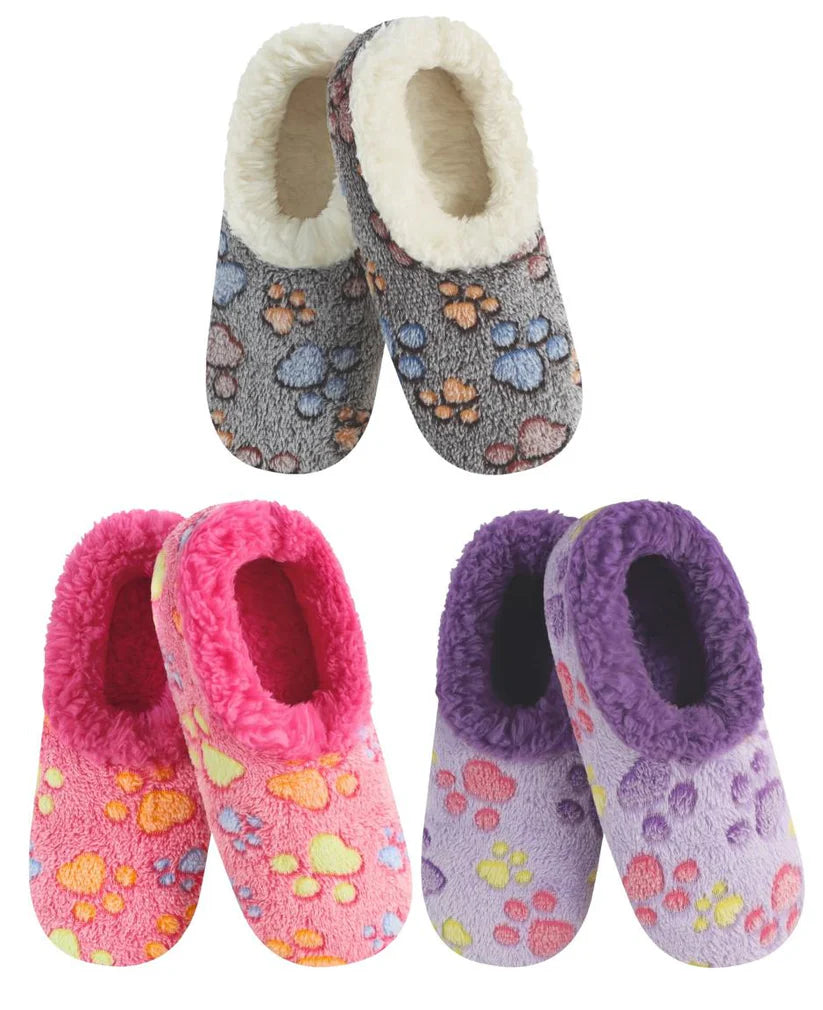 Slumbies Paw Print Slippers