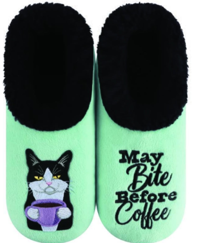 Slumbies Cat May Bite Slippers
