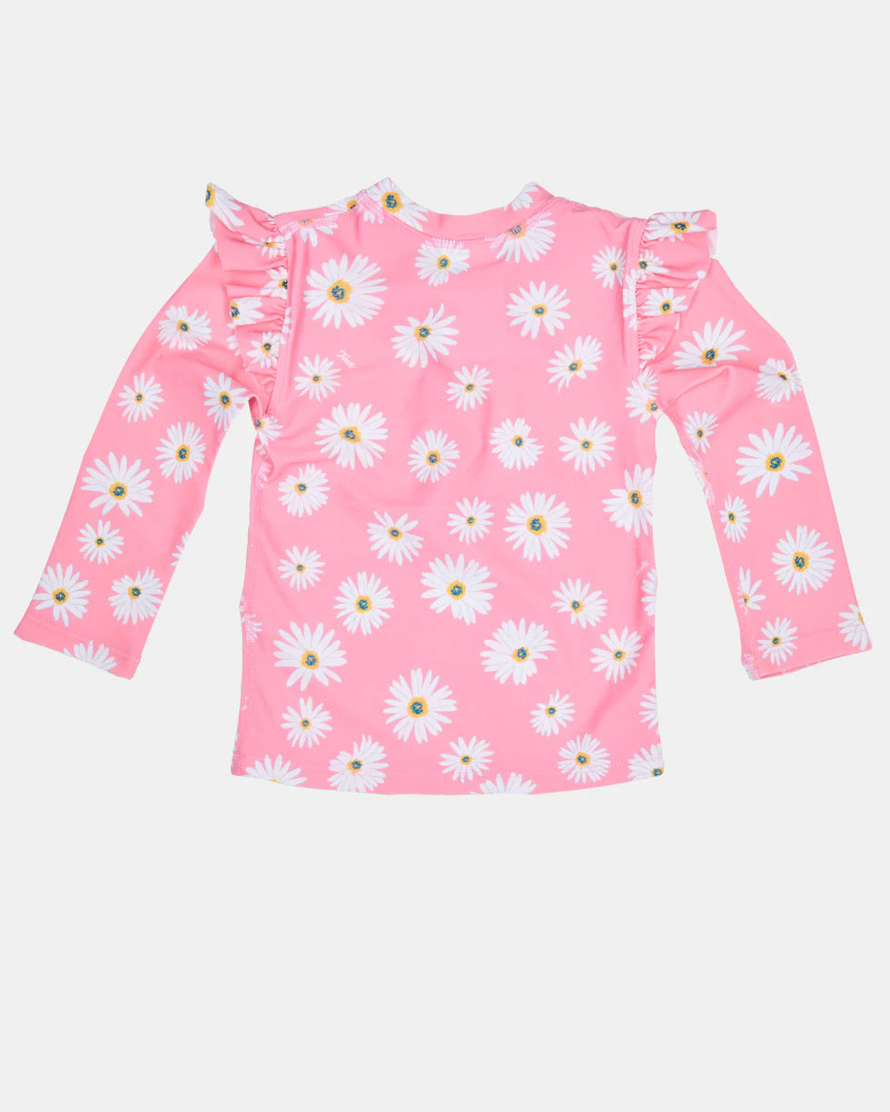 Toshi Swim Rashie L/S Ripple | Daisy Watermelon
