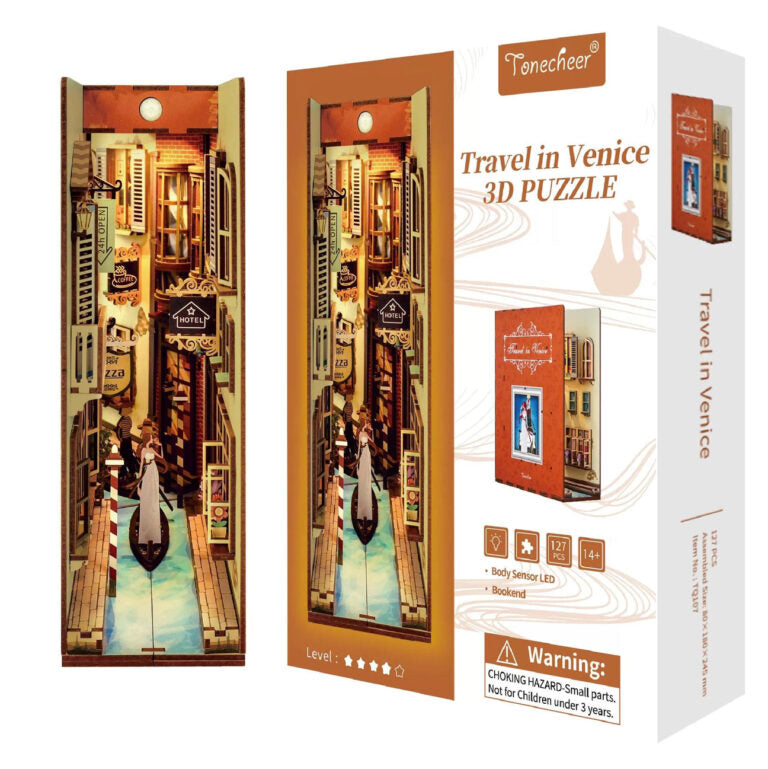 Tonecheer 3D Puzzle Book Nook | Travel In Venice
