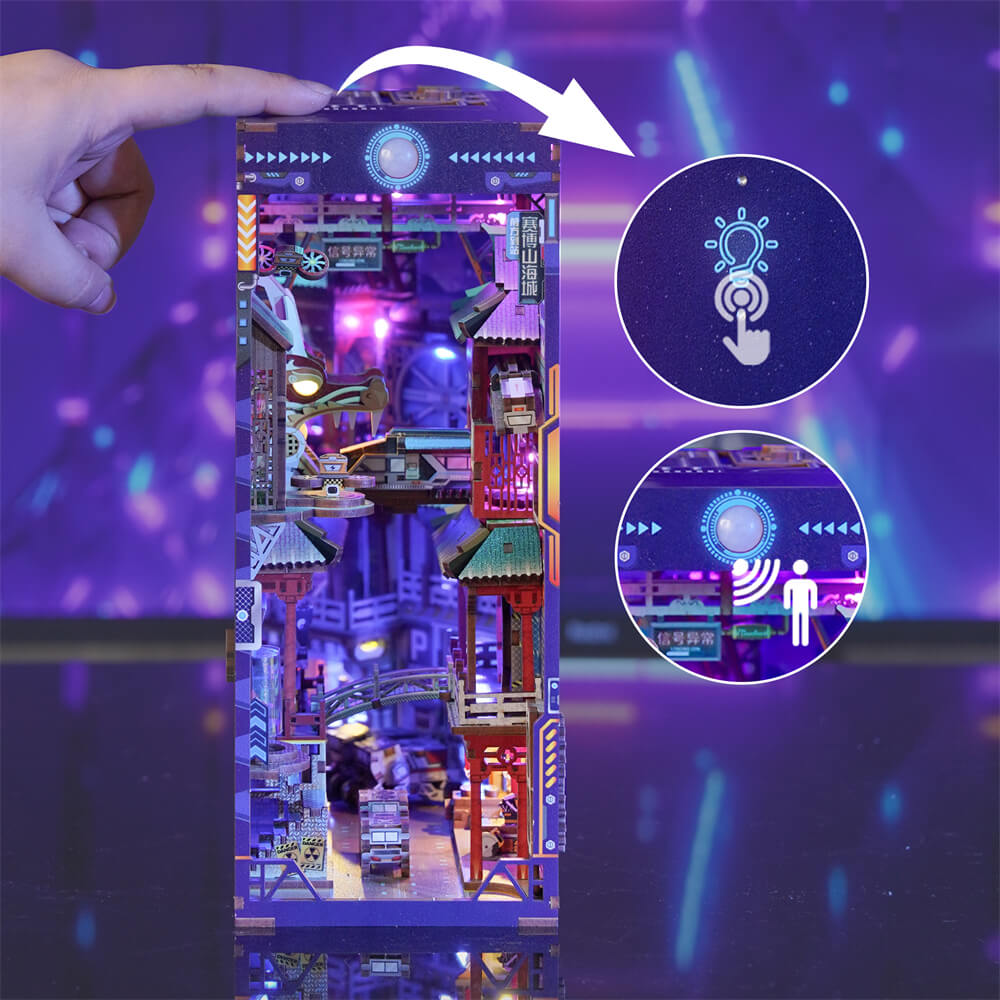 Tonecheer 3D Puzzle Book Nook | Cyber City