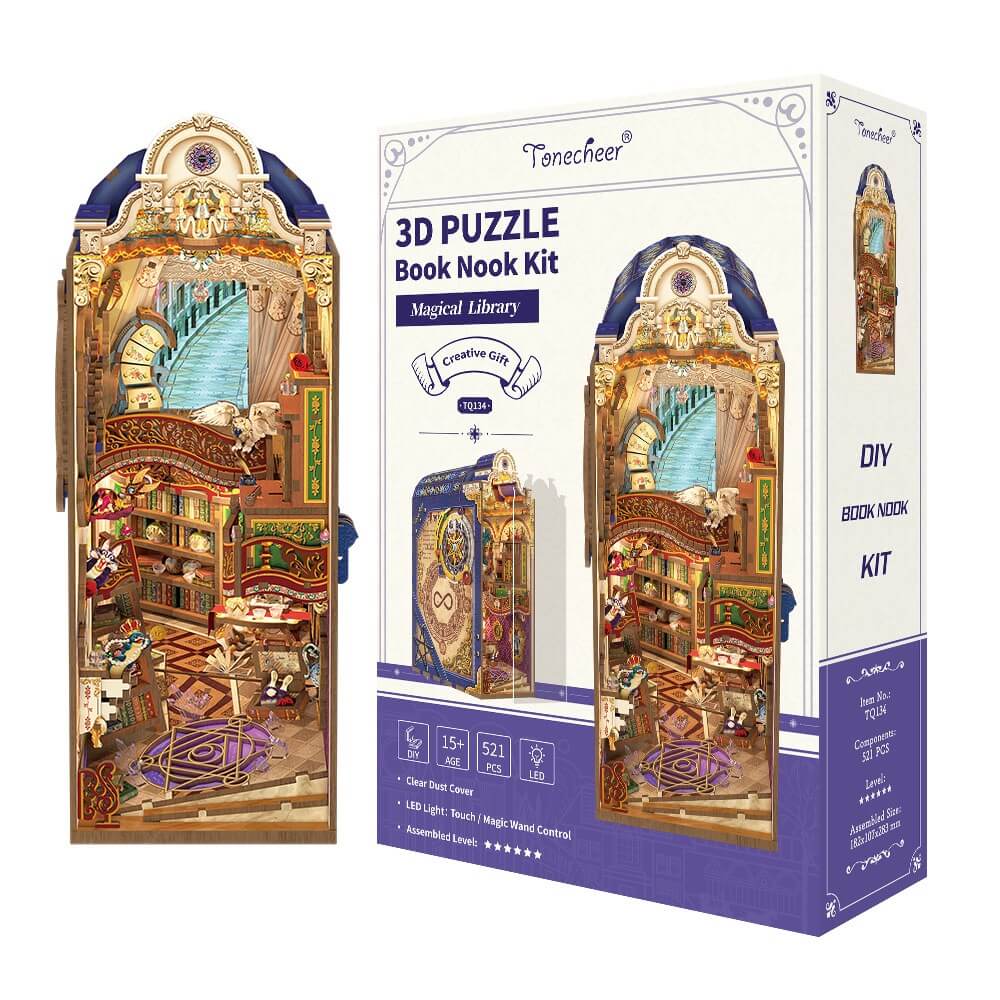 Tonecheer 3D Puzzle Book Nook | Magical Library