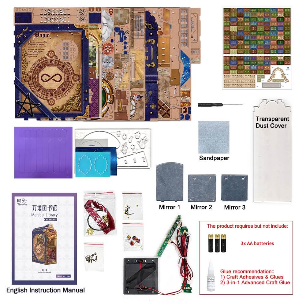 Tonecheer 3D Puzzle Book Nook | Magical Library