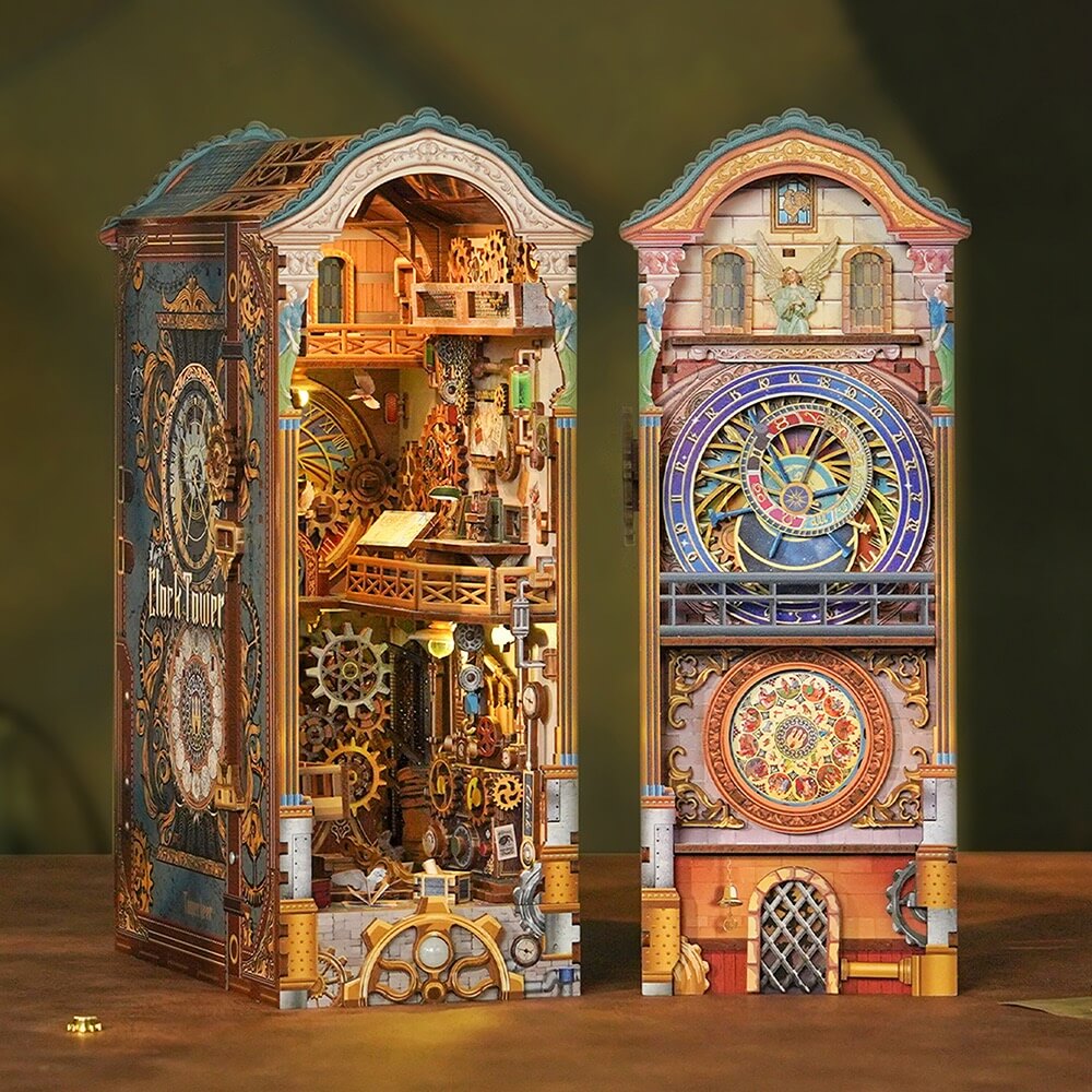 Tonecheer 3D Puzzle Book Nook | Clock Tower