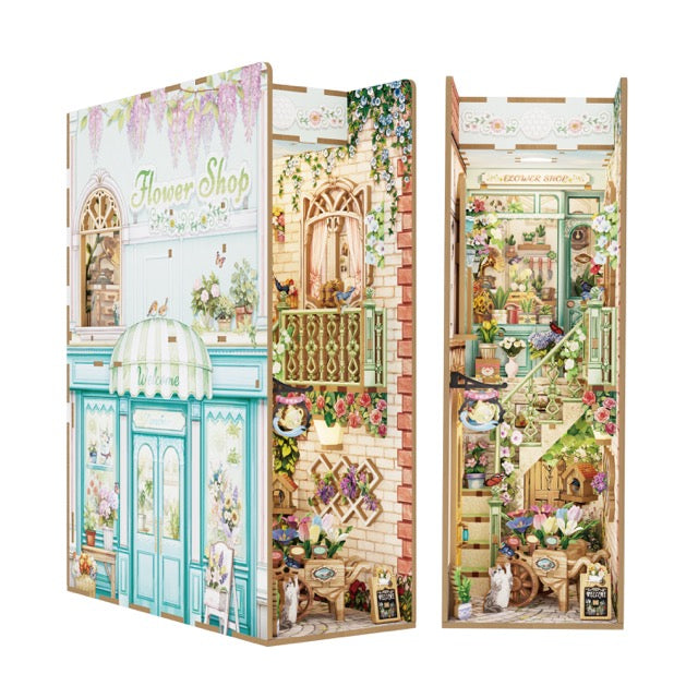 Tonecheer 3D Puzzle Book Nook | Flower Shop