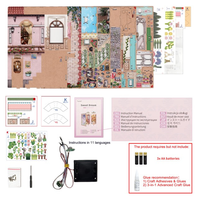 Tonecheer 3D Puzzle Book Nook | Flower Shop
