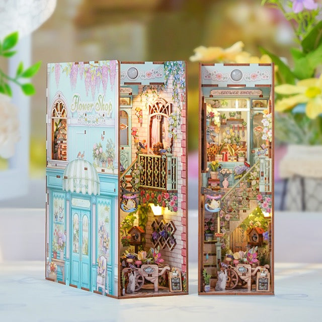 Tonecheer 3D Puzzle Book Nook | Flower Shop