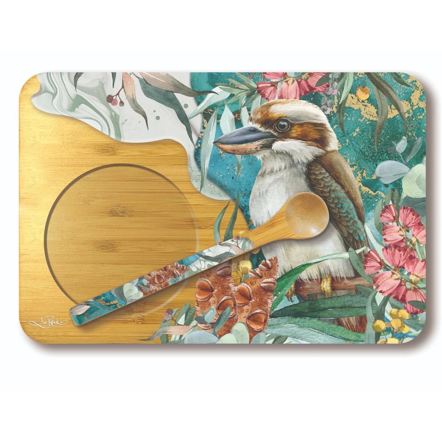 Lisa Pollock Tea Time Tray and Spoon | Bush Guardian