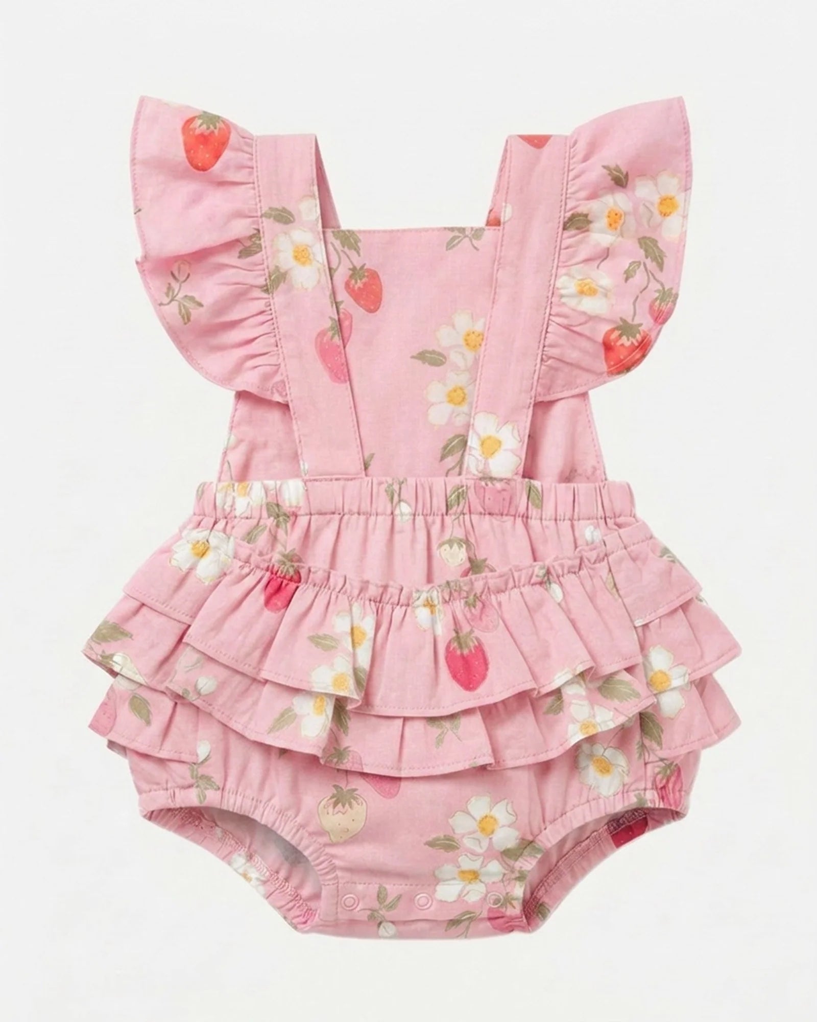 Toshi Baby Romper Strawberry Fields | Blossom