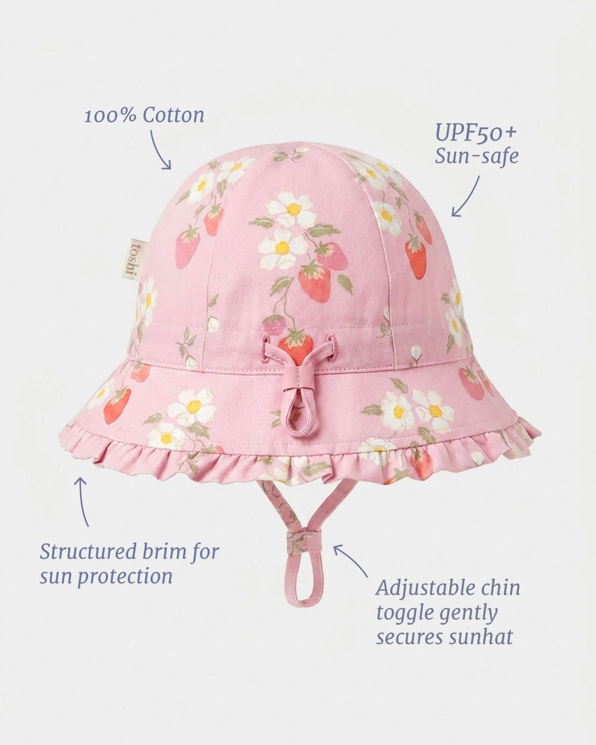 Toshi Bell Hat Arcadia | Strawberry Fields Blossom
