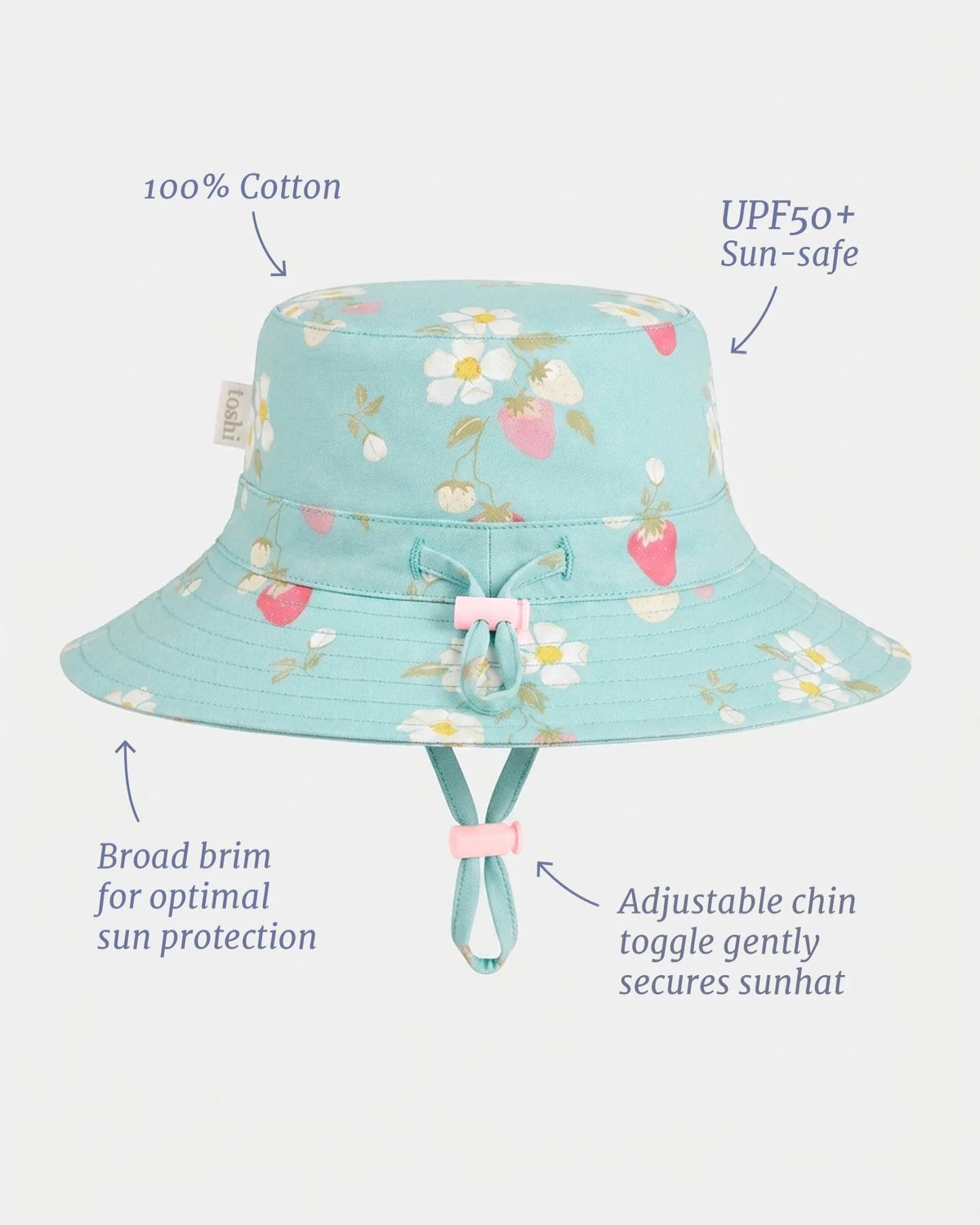 Toshi Sunhat Strawberry Fields | Aqua