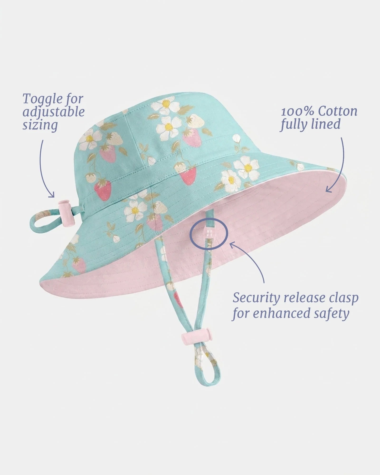 Toshi Sunhat Strawberry Fields | Aqua