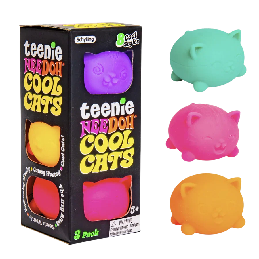 NeeDoh Teenie Cool Cats 3-Pack (3 RANDOM Colors!)