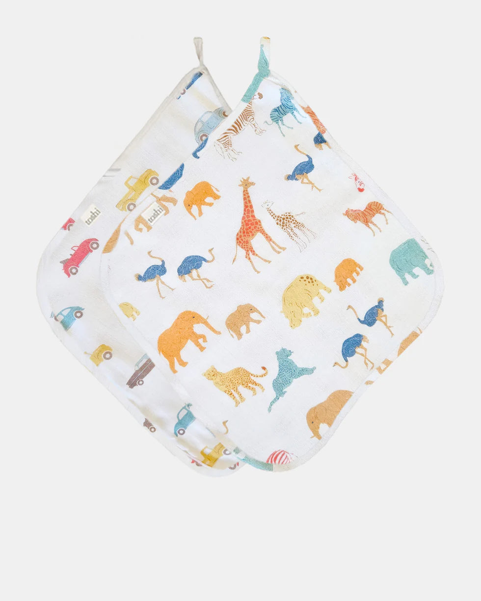 Toshi Baby Washcloth 2pk | Congo Dawn