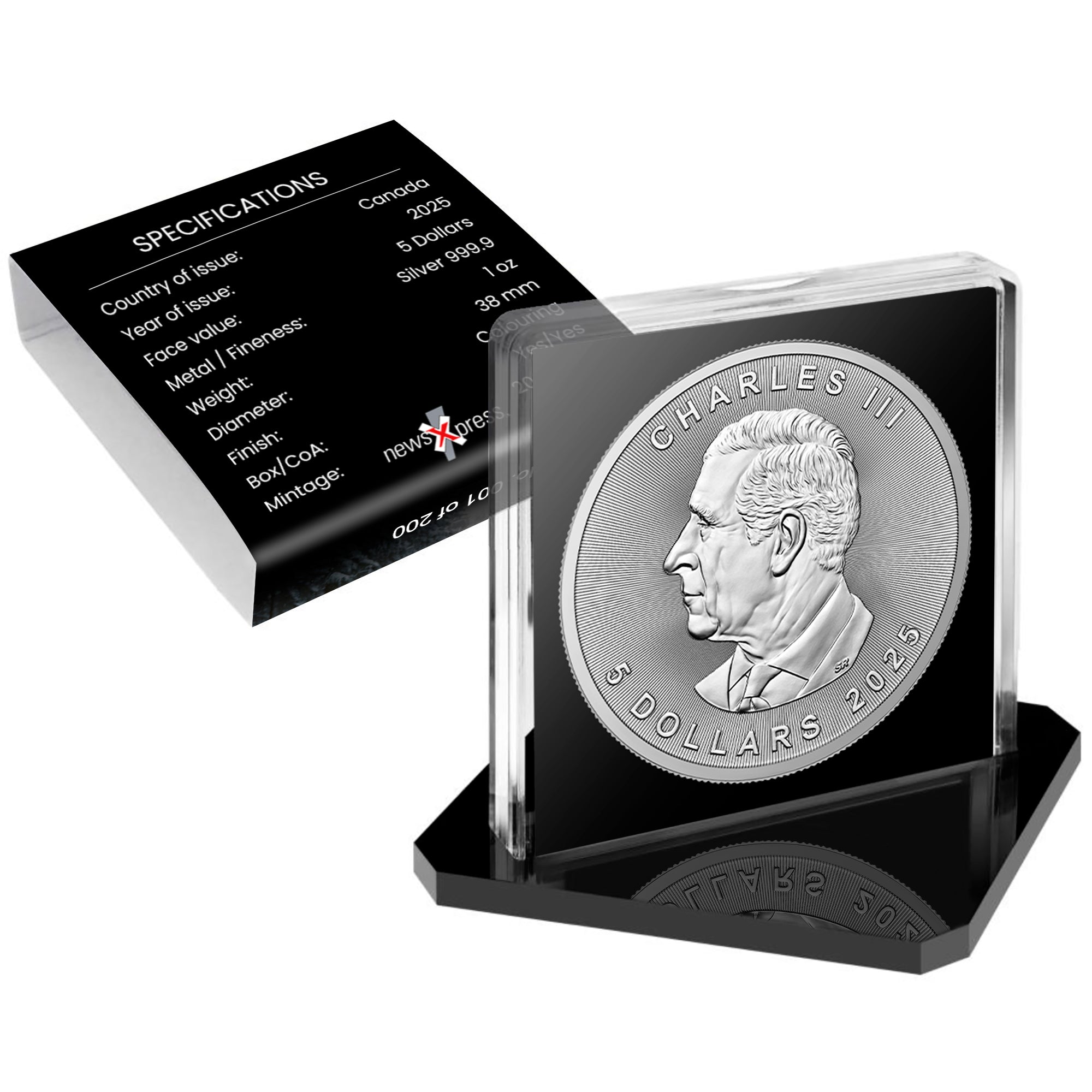 Winter Beaver 2025 Canada Maple Leaf 1oz Silver Coin
