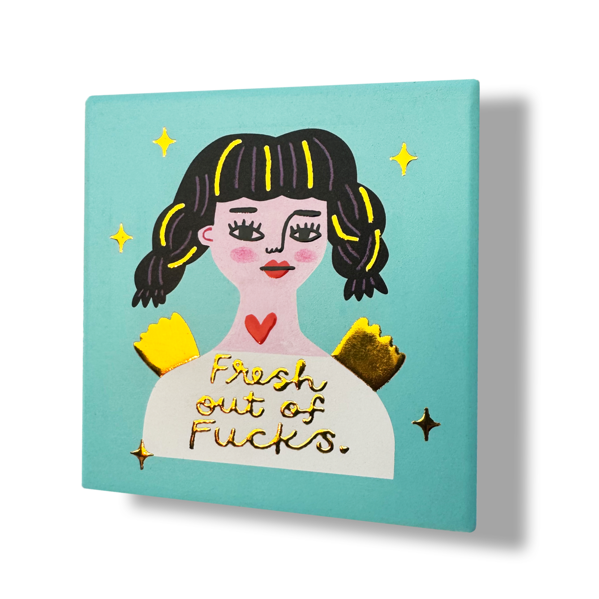 Disrupted Industries - Fresh out of Fucks Deluxe Ceramic Coaster