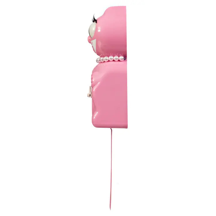 Kit-Cat Clock Pink Satin Lady
