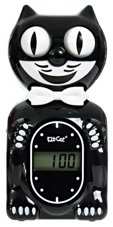 Kit-Cat Solar Digital Alarm Klock Classic Black