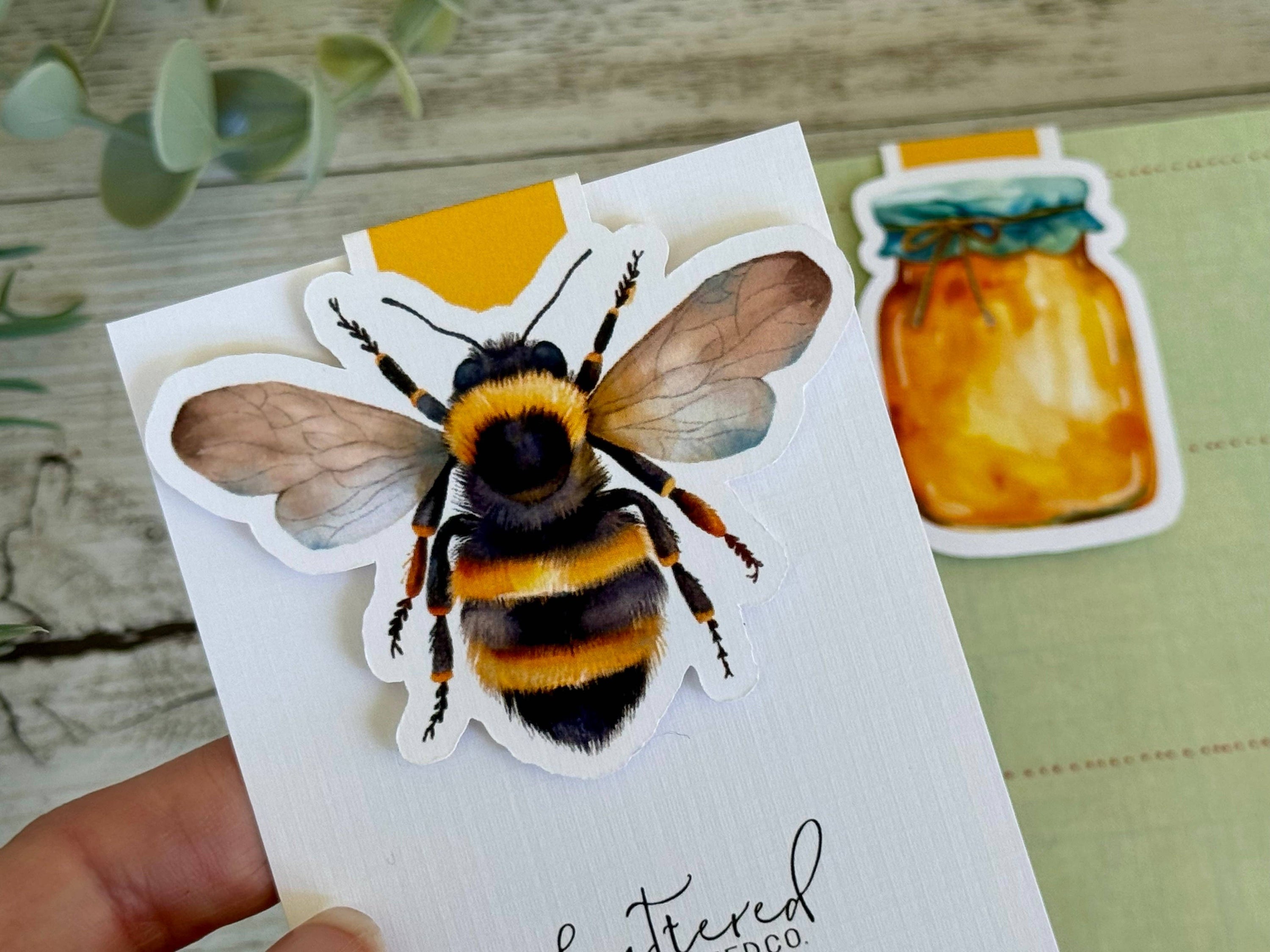 Bee & Honey Magnetic Bookmarks