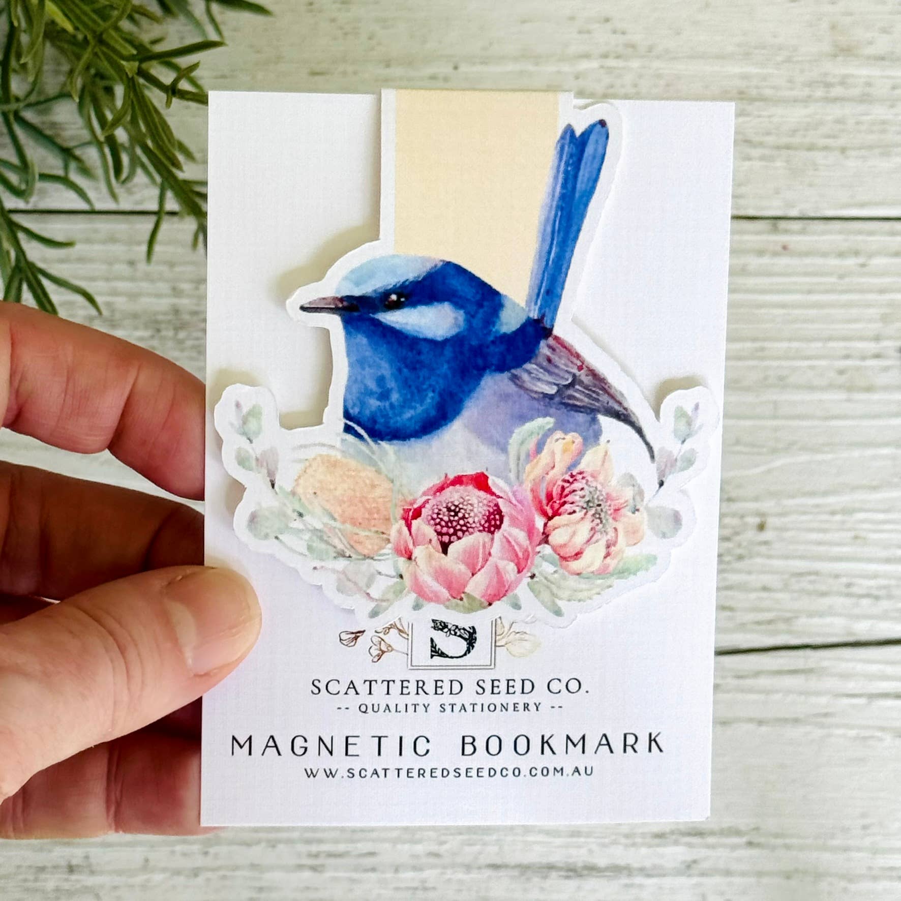 Superb Blue Wren magnetic Bookmark