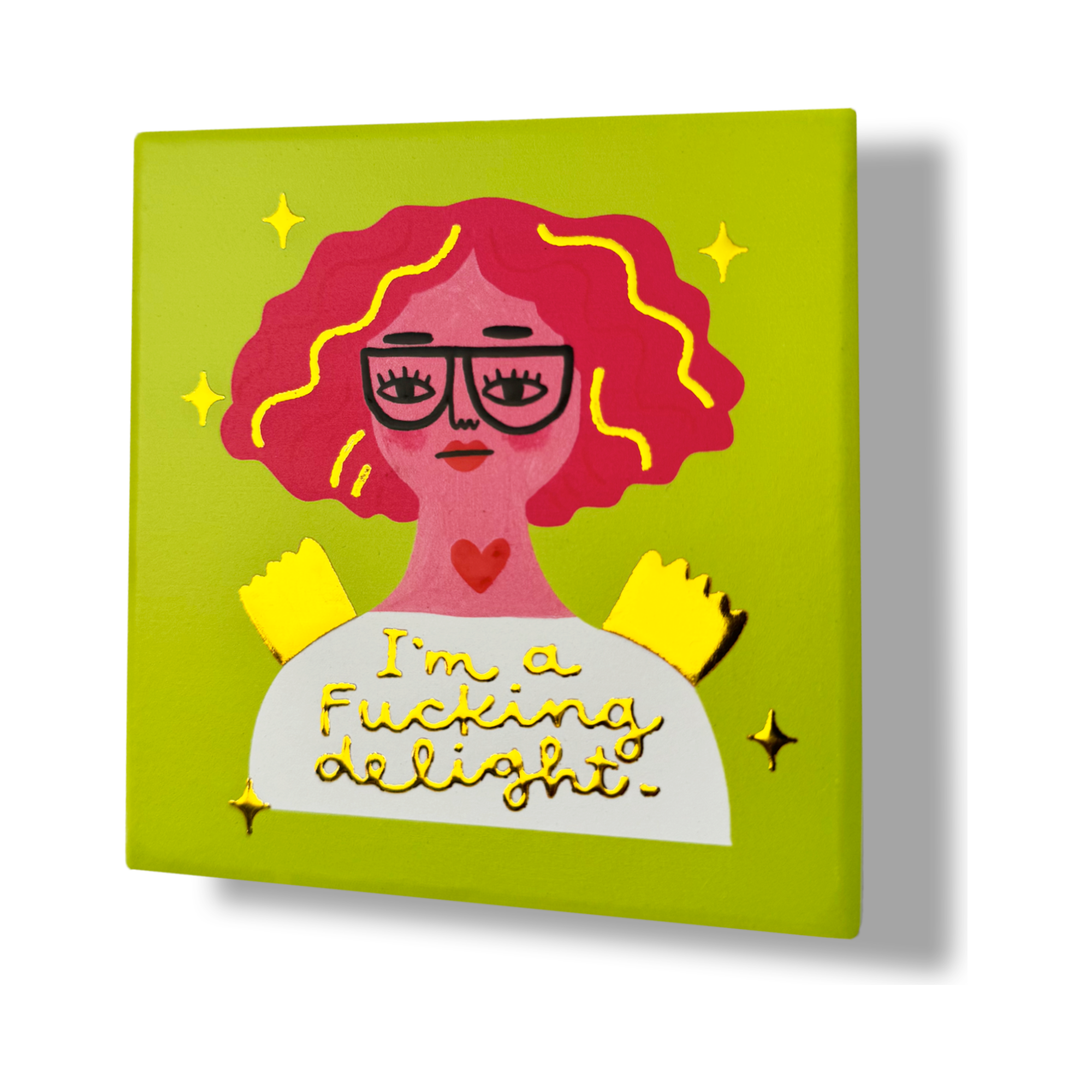Disrupted Industries - I'm a Fucking Delight Grumpy Deluxe Ceramic Coaster