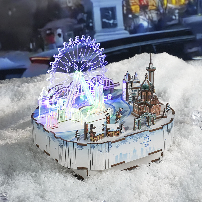 Tonecheer 3D Puzzle Music Box | Snow World