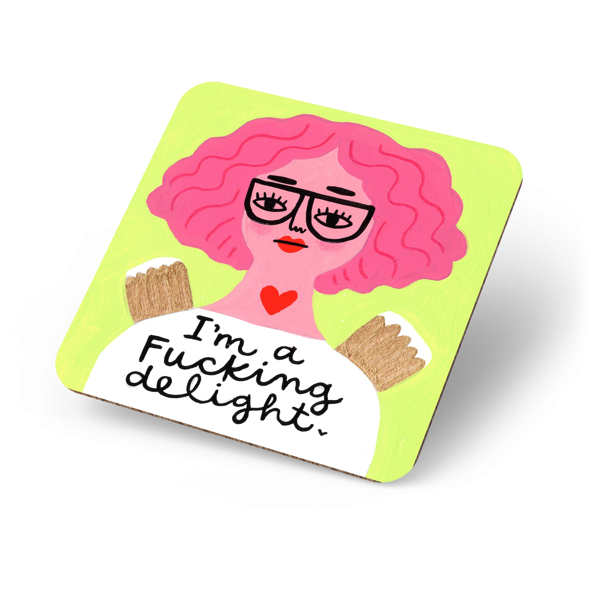 Disrupted Industries - I'm a Fucking Delight Grumpy Angel Coaster