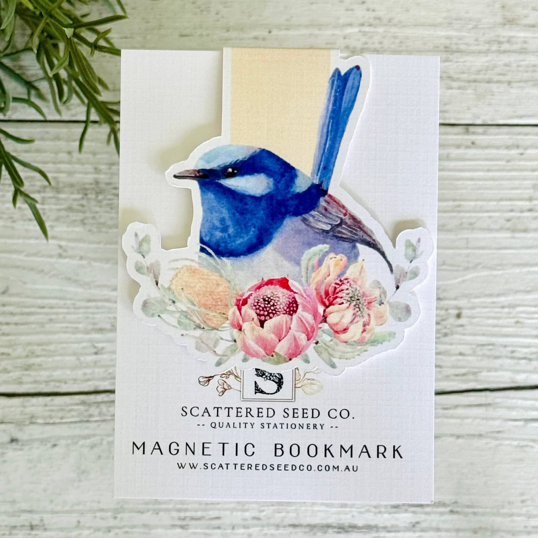 Superb Blue Wren magnetic Bookmark