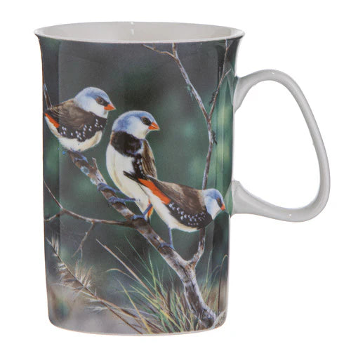 Ashdene Australian Small Birds Collection Mug | Diamond Firetail Finch