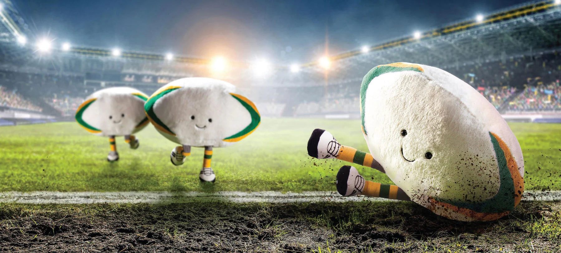 Jellycat Amuseables Sports Australian Rugby Ball