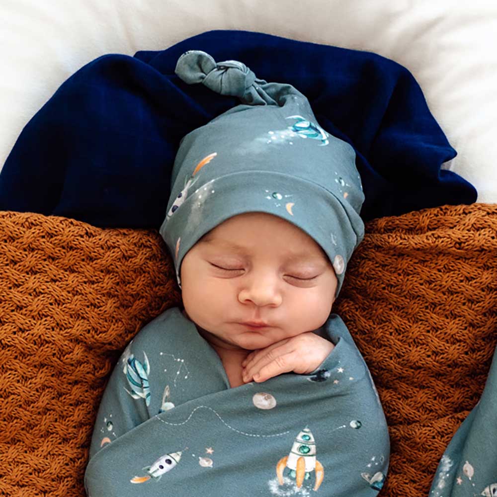 Baby Knotted Beanie | Snuggle Hunny Rocket
