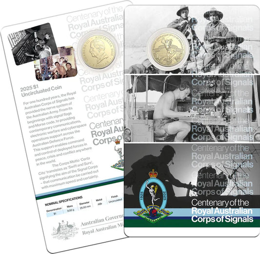 Mint Coins | Centenary of the Royal Australian Corps of Signals 2025 $1 Uncirculated Coin