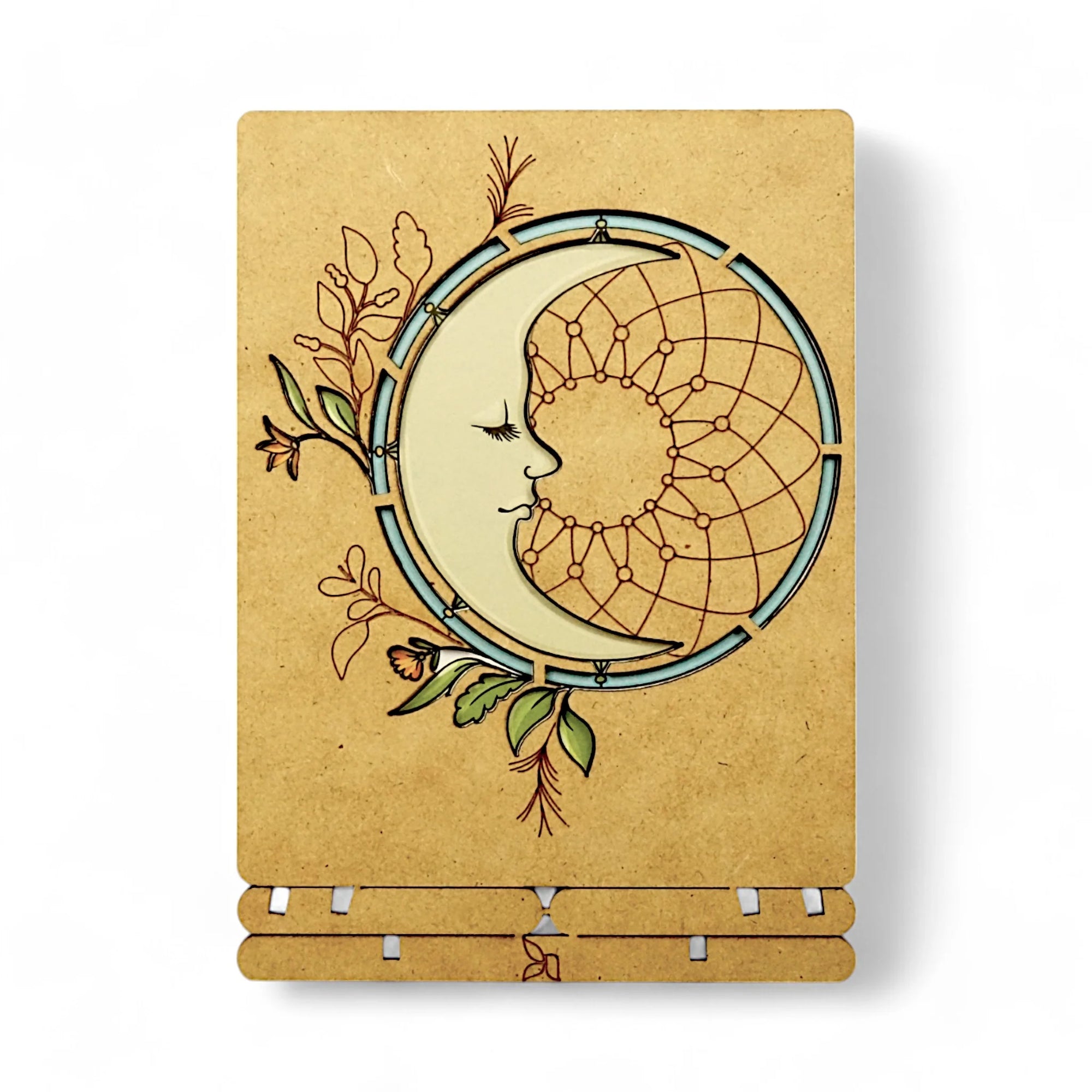 Pop-Up Art Wood Card | Moon Dreamcatcher