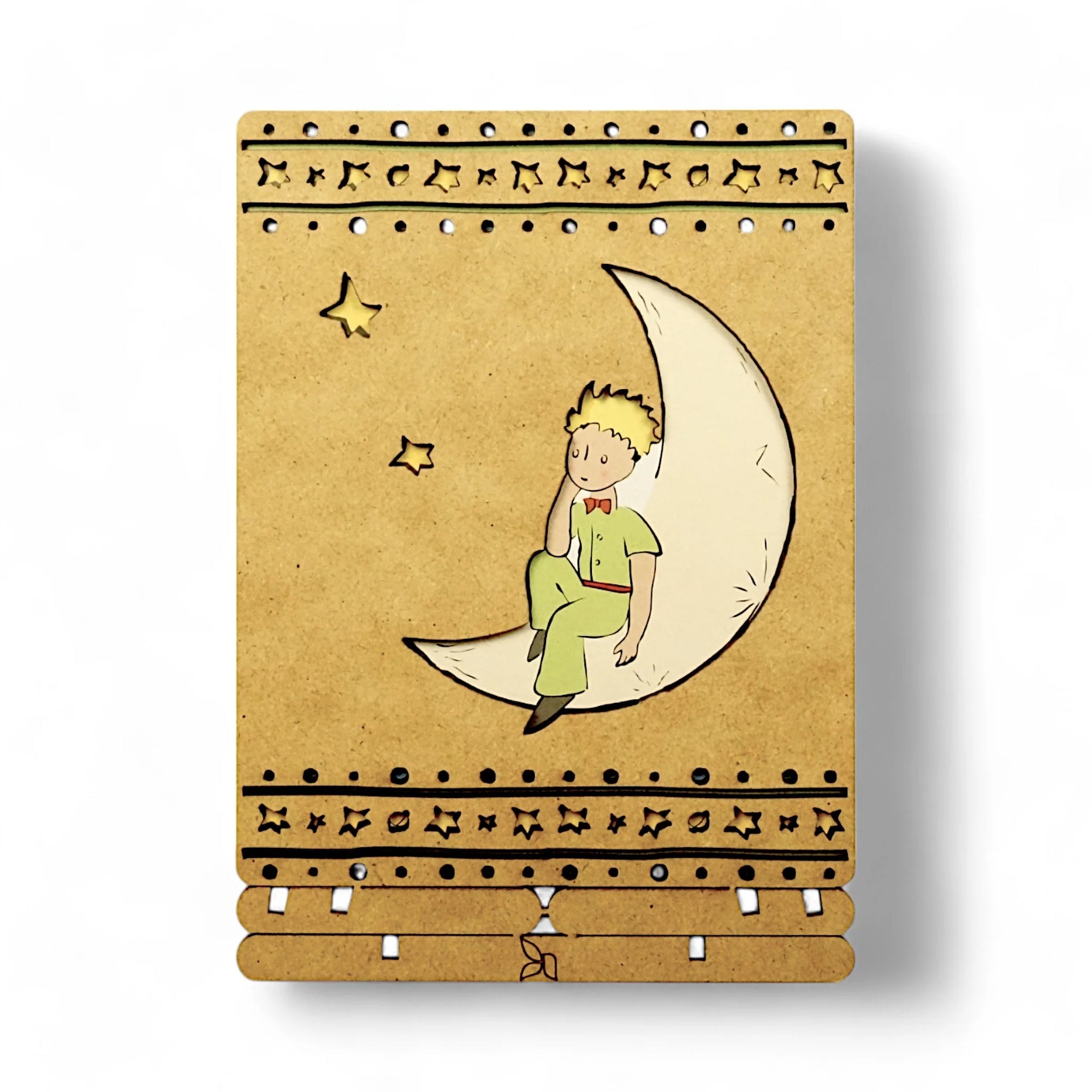 Pop-Up Art Wood Card | Le Petit Prince Moon