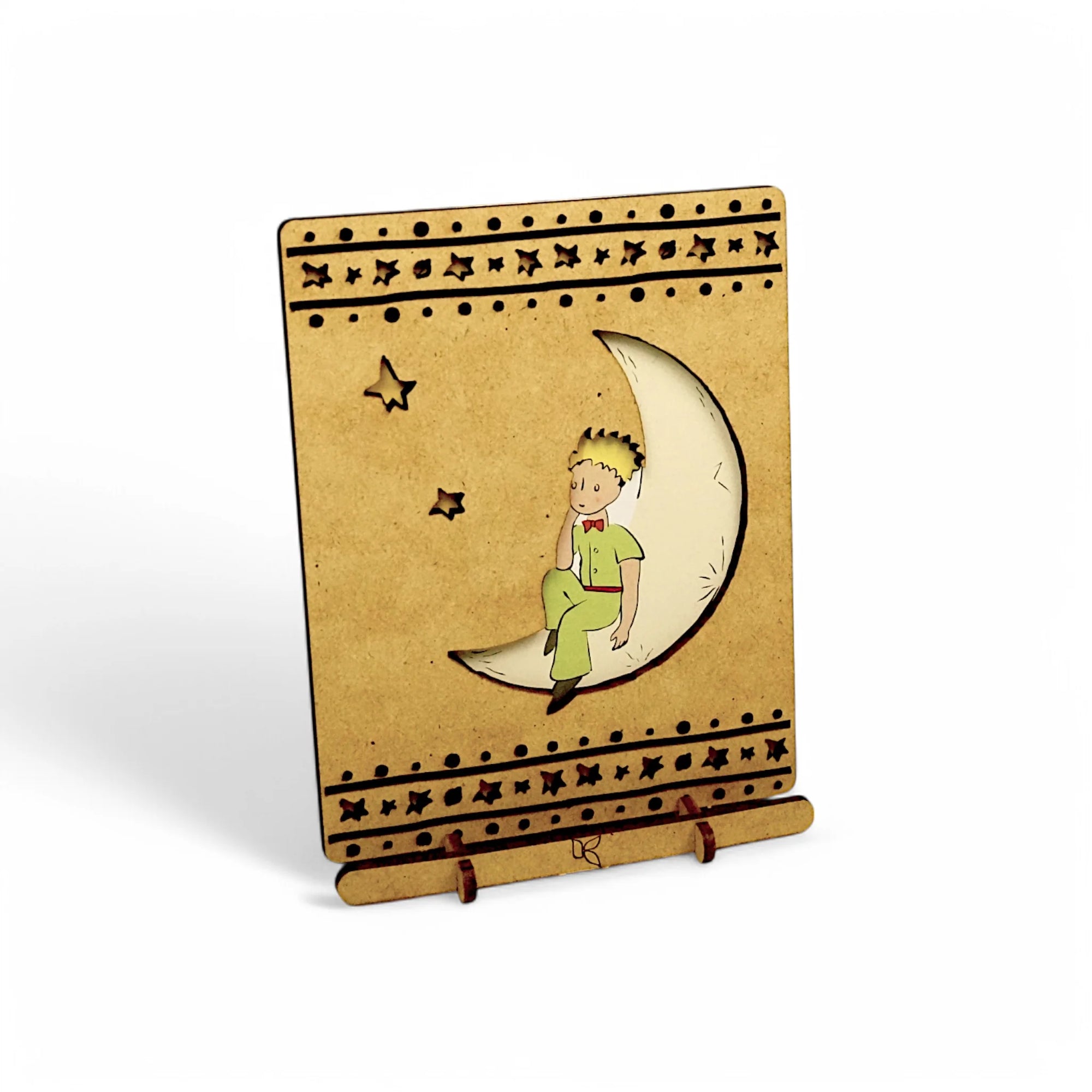 Pop-Up Art Wood Card | Le Petit Prince Moon
