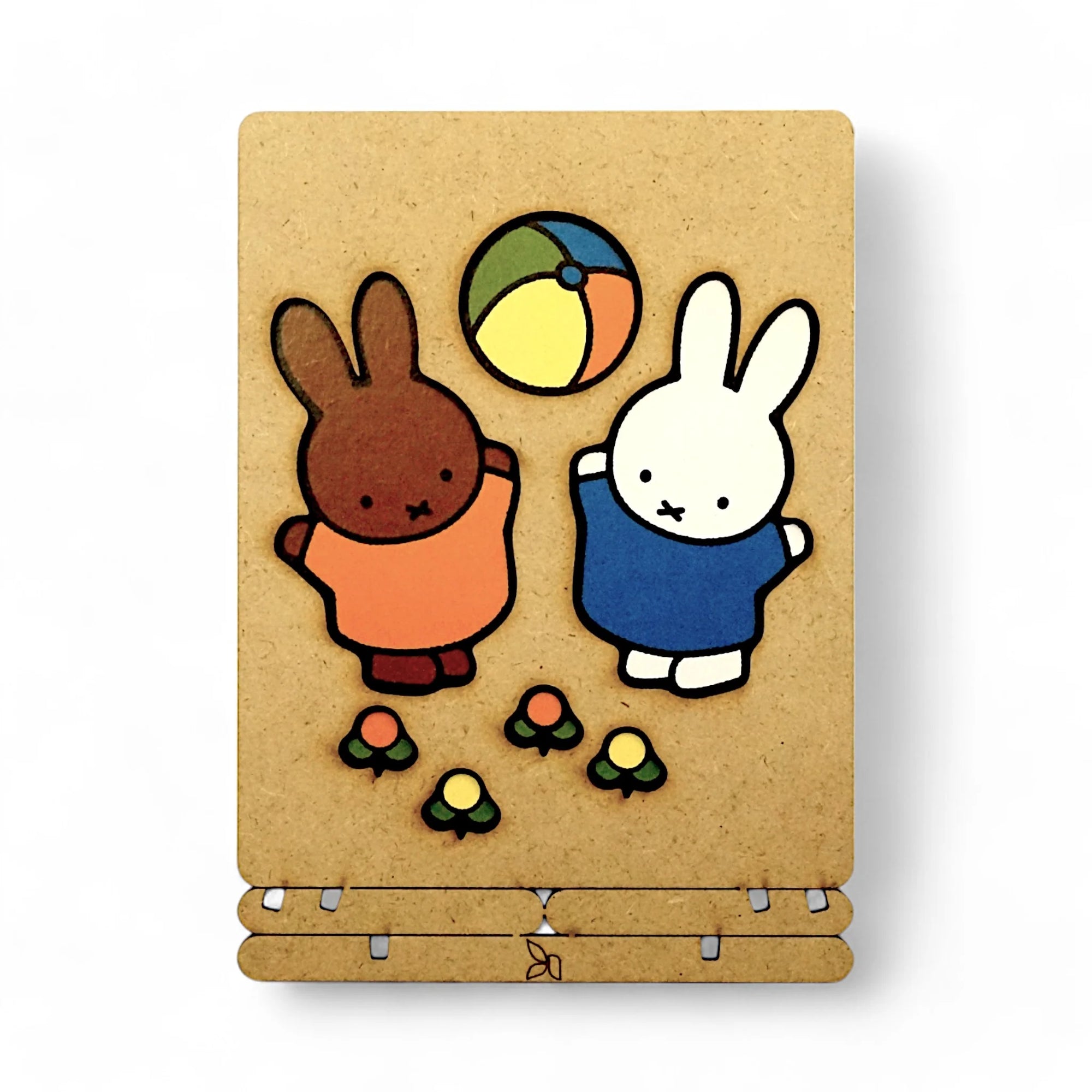Pop-Up Art Wood Card | Miffy and Friend