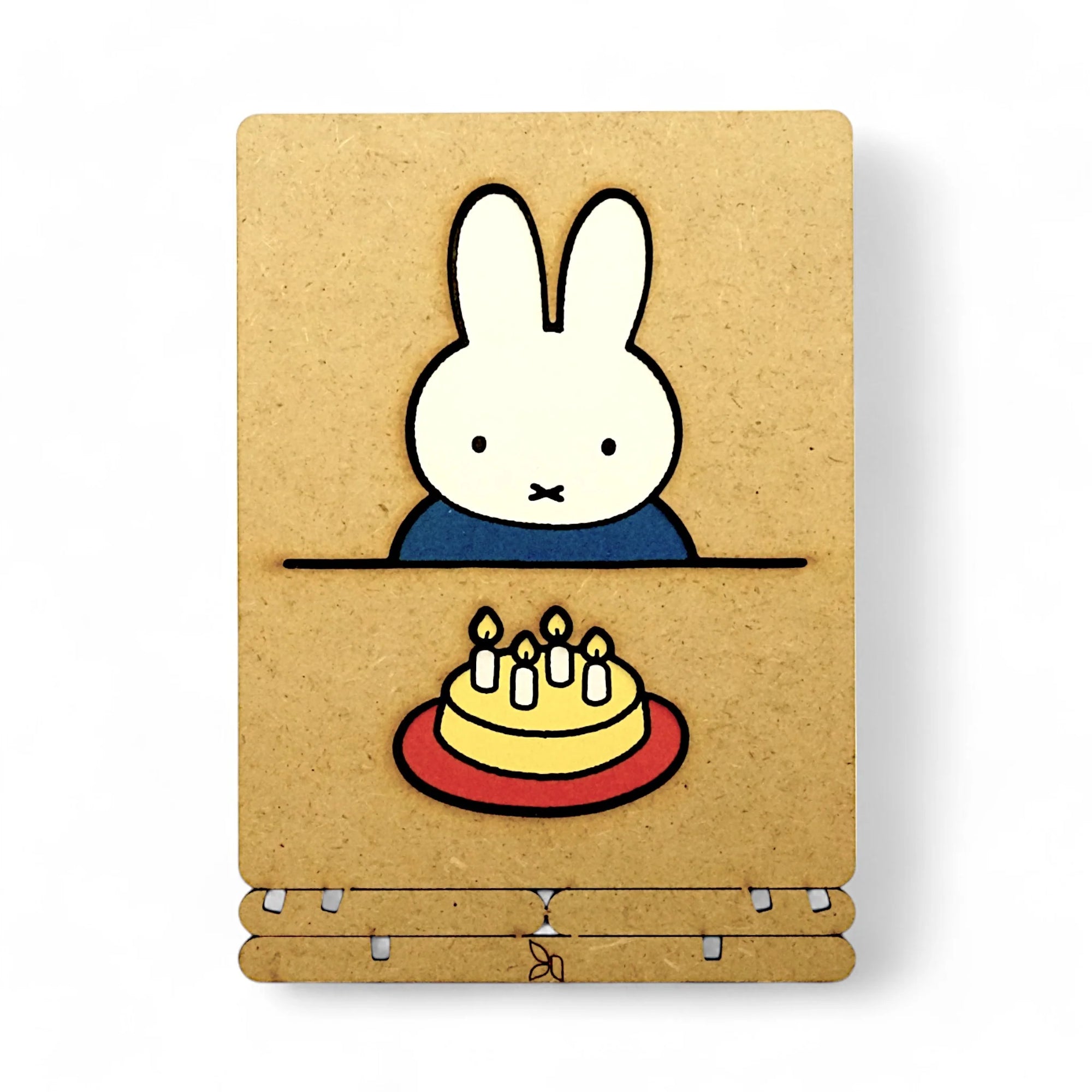 Pop-Up Art Wood Card | Miffy Birthday Cake