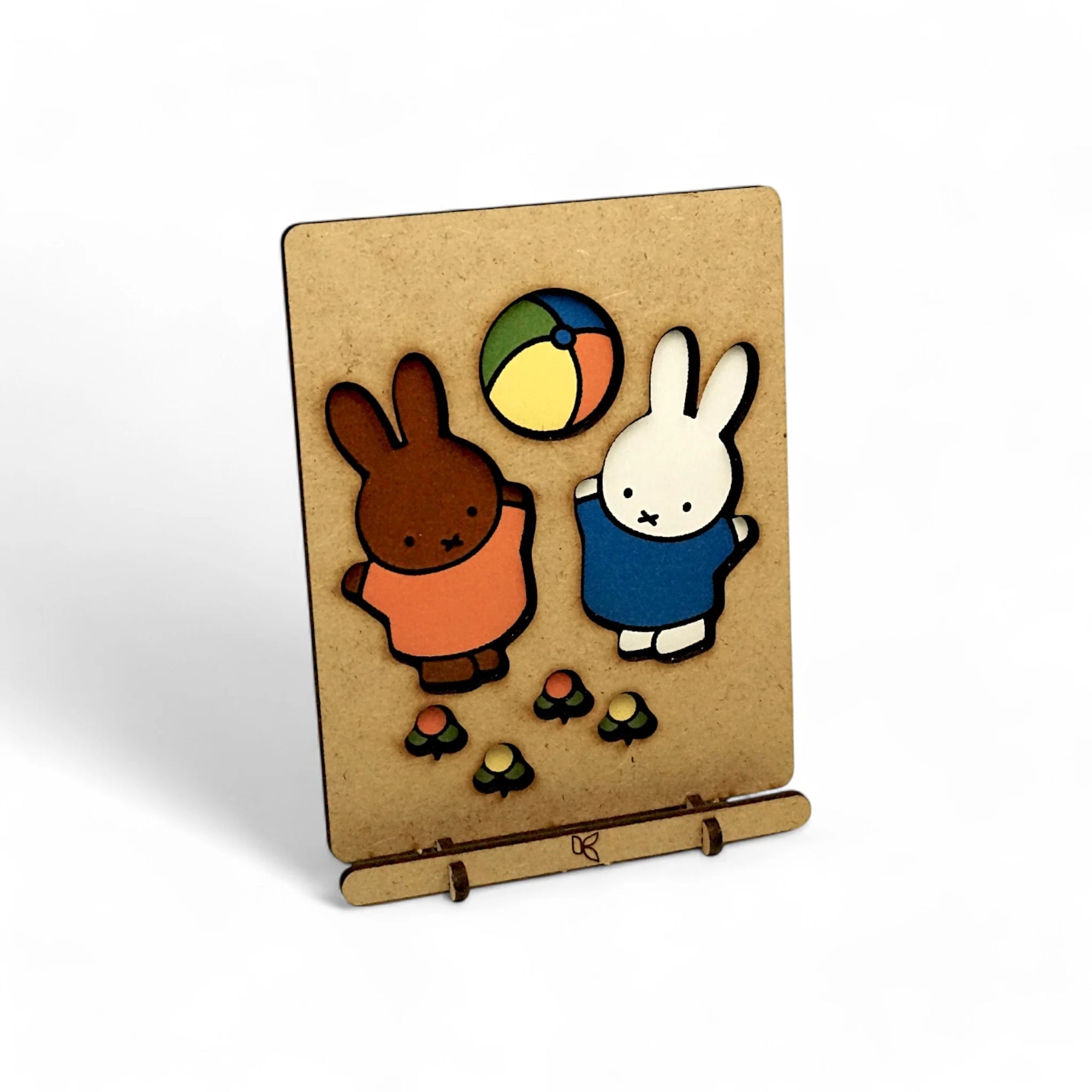 Pop-Up Art Wood Card | Miffy and Friend
