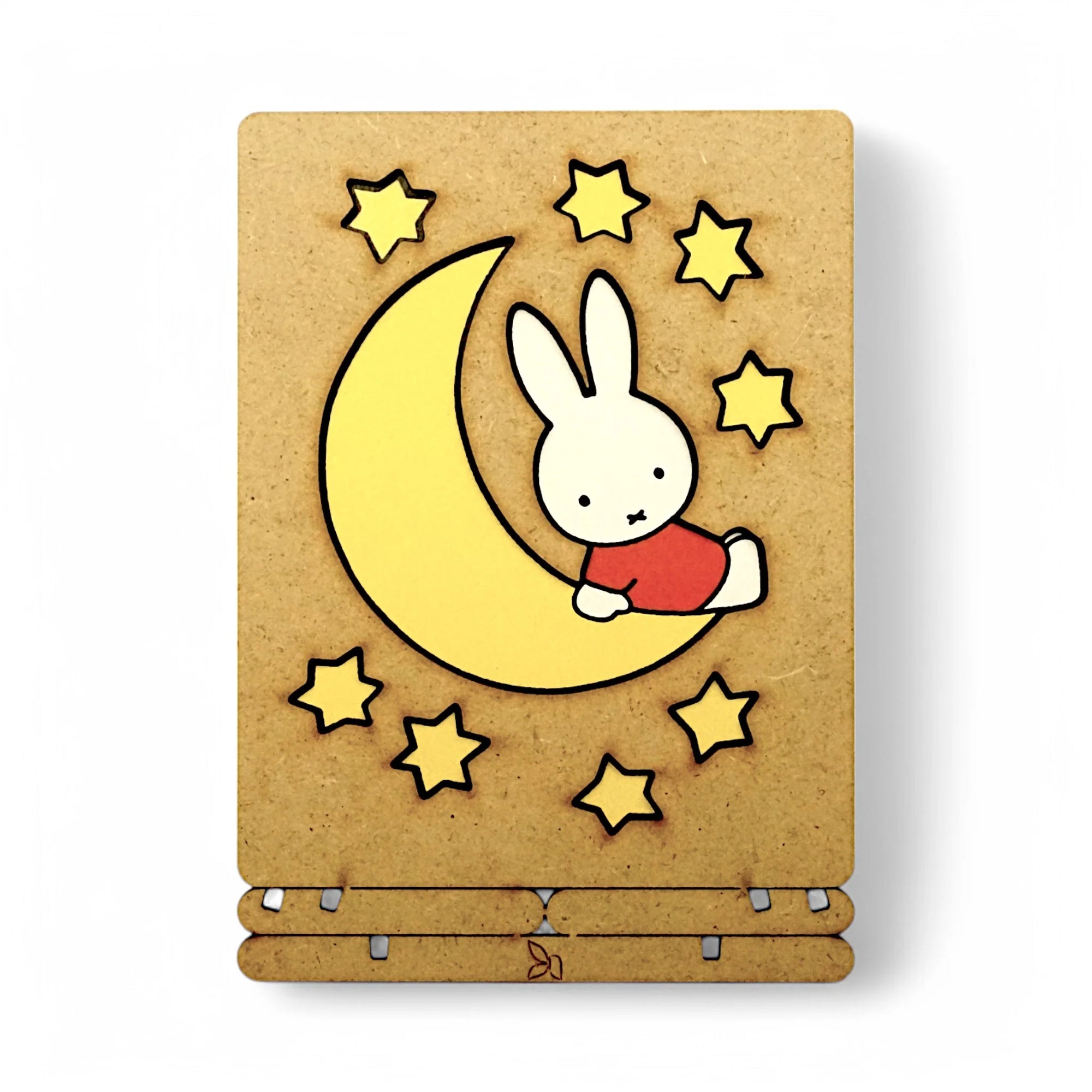 Pop-Up Art Wood Card | Miffy Moon and Stars