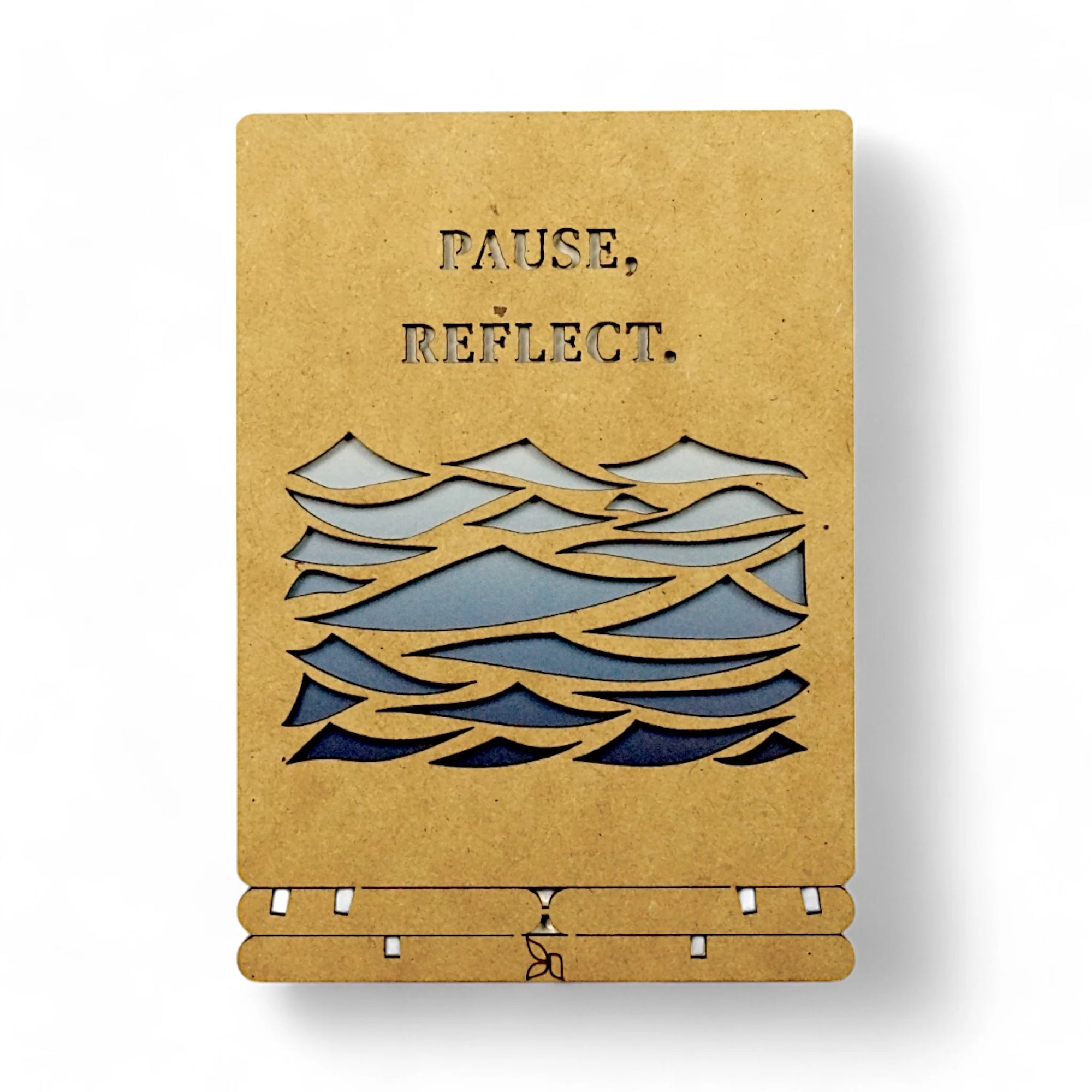 Pop-Up Art Wood Card | Pause, Reflect