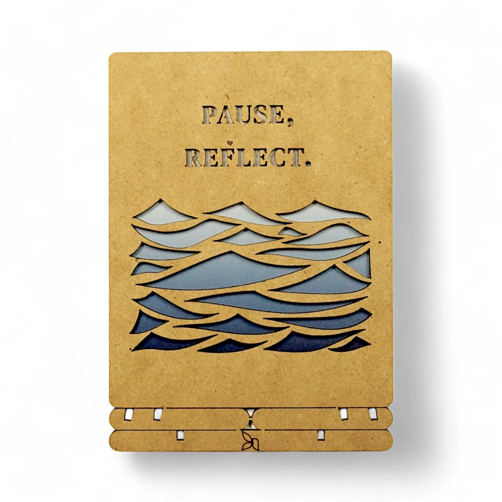 Pop-Up Art Wood Card | Pause, Reflect