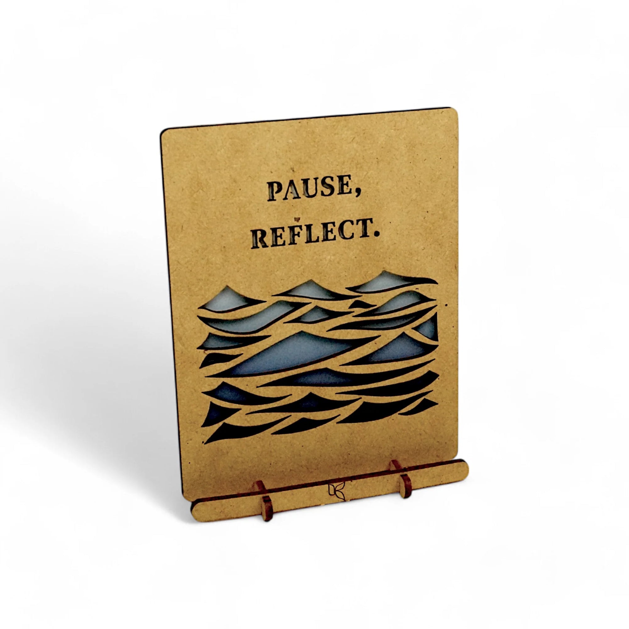 Pop-Up Art Wood Card | Pause, Reflect