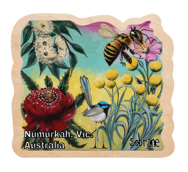Australian Made Wooden Fridge Magnet | Numurkah Victoria Australia