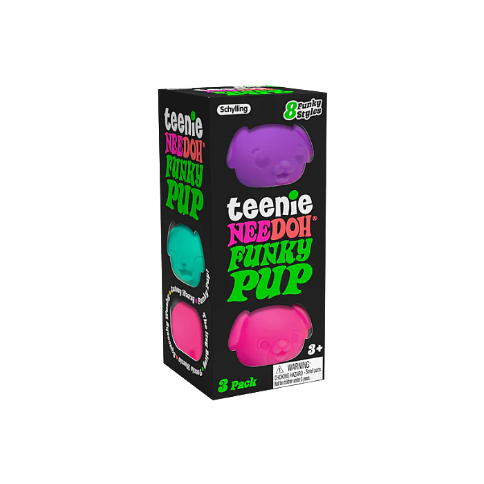 NeeDoh Teenie Funky Pup 3-Pack (3 Random Colours!)