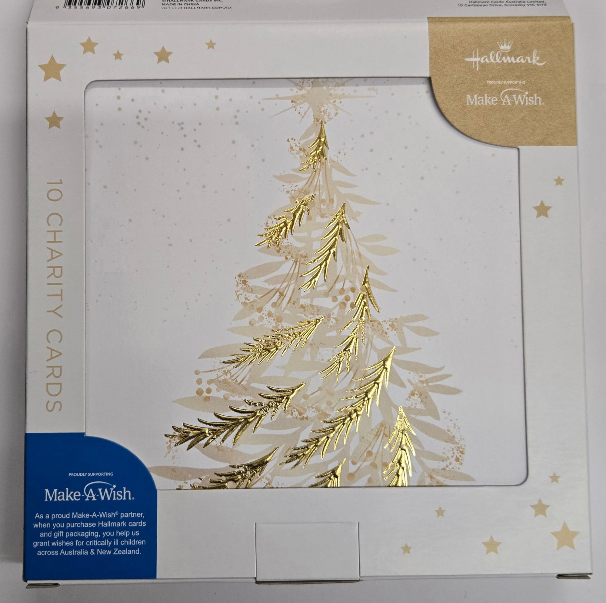 Hallmark 2025 Christmas Boxed Cards | Gold & White Tree